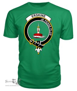 ScotsTee Shop Scottish Erskine Clan Tartan Scottish Clans Crest T Shirt