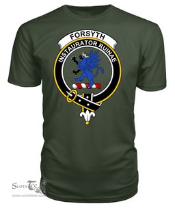 ScotsTee Shop Scottish Forsyth Clan Tartan Scottish Clans Crest T Shirt