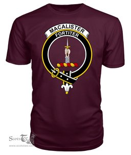 ScotsTee Shop Scottish MacAlister Clan Tartan Scottish Clans Crest T Shirt