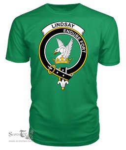 ScotsTee Shop Scottish Lindsay Clan Tartan Scottish Clans Crest T Shirt