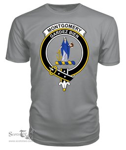 ScotsTee Shop Scottish Montgomery Clan Tartan Scottish Clans Crest T Shirt