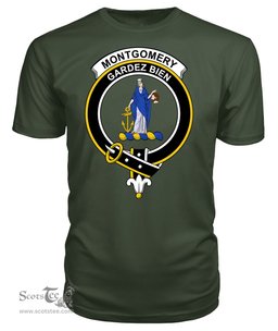 ScotsTee Shop Scottish Montgomery Clan Tartan Scottish Clans Crest T Shirt