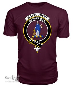 ScotsTee Shop Scottish Montgomery Clan Tartan Scottish Clans Crest T Shirt