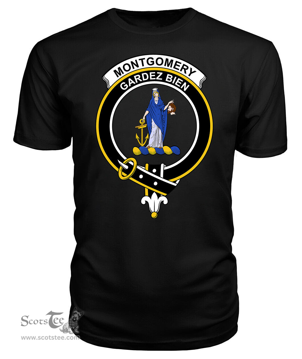 ScotsTee Shop Scottish Montgomery Clan Tartan Scottish Clans Crest T Shirt