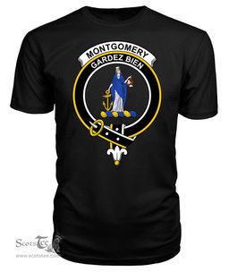 ScotsTee Shop Scottish Montgomery Clan Tartan Scottish Clans Crest T Shirt