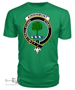 ScotsTee Shop Scottish Kinninmont Clan Tartan Scottish Clans Crest T Shirt
