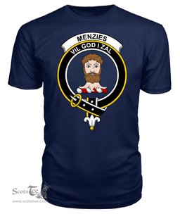 ScotsTee Shop Scottish Menzies Clan Tartan Scottish Clans Crest T Shirt