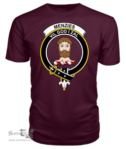 ScotsTee Shop Scottish Menzies Clan Tartan Scottish Clans Crest T Shirt