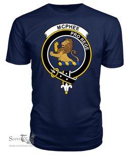ScotsTee Shop Scottish McPhee Clan Tartan Scottish Clans Crest T Shirt
