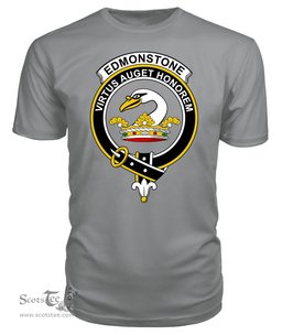 ScotsTee Shop Scottish Edmonstone (of Duntreath) Clan Tartan Scottish Clans Crest T Shirt