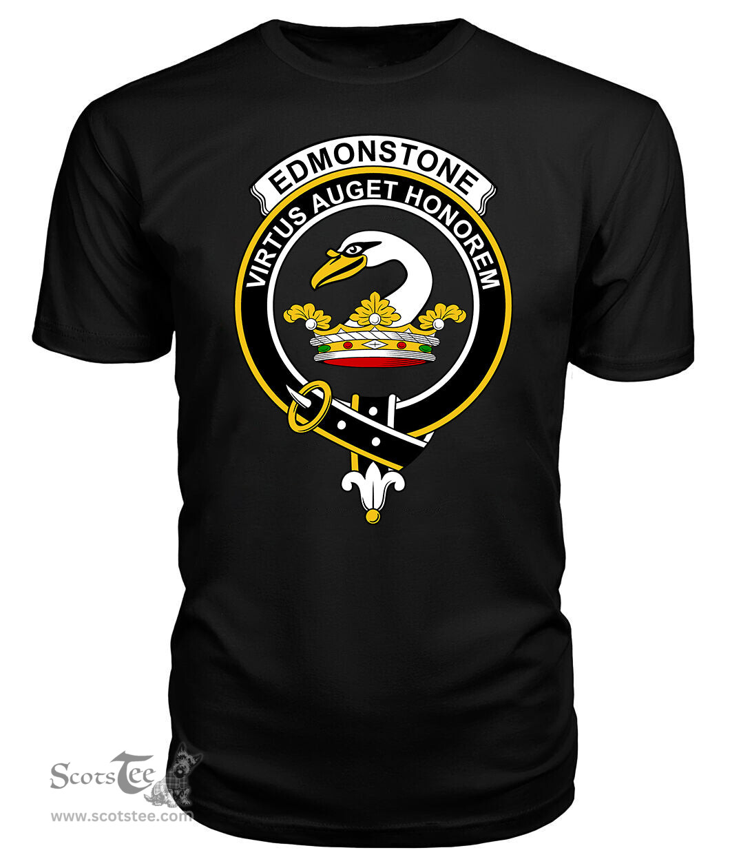ScotsTee Shop Scottish Edmonstone (of Duntreath) Clan Tartan Scottish Clans Crest T Shirt