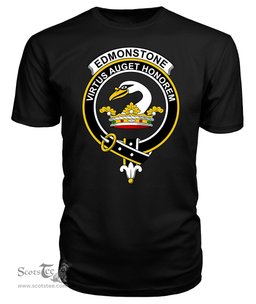 ScotsTee Shop Scottish Edmonstone (of Duntreath) Clan Tartan Scottish Clans Crest T Shirt
