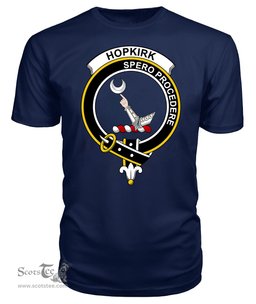 ScotsTee Shop Scottish Hopkirk Clan Tartan Scottish Clans Crest T Shirt