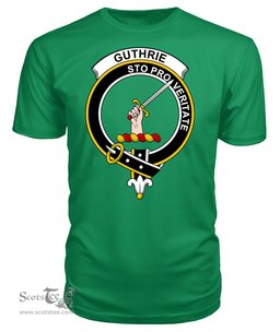 ScotsTee Shop Scottish Guthrie Clan Tartan Scottish Clans Crest T Shirt