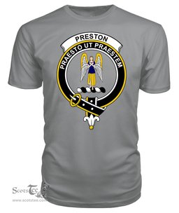 ScotsTee Shop Scottish Preston Clan Tartan Scottish Clans Crest T Shirt