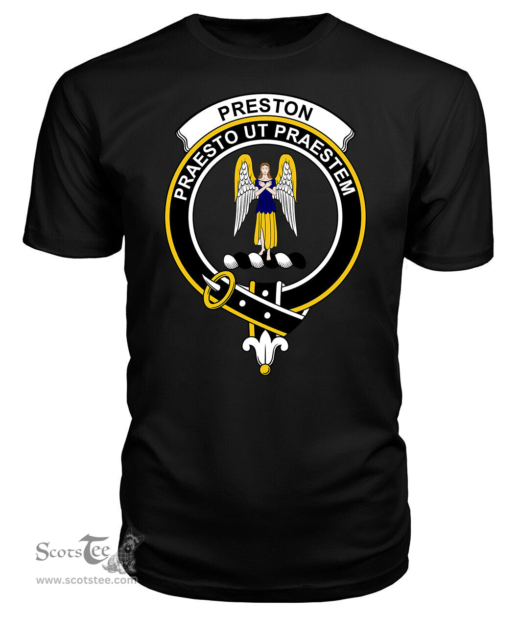 ScotsTee Shop Scottish Preston Clan Tartan Scottish Clans Crest T Shirt