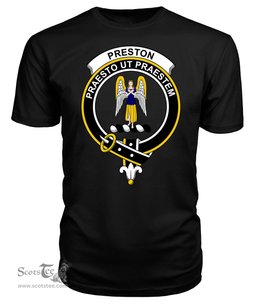 ScotsTee Shop Scottish Preston Clan Tartan Scottish Clans Crest T Shirt