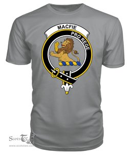 ScotsTee Shop Scottish MacFie (of Dreghorn) Clan Tartan Scottish Clans Crest T Shirt