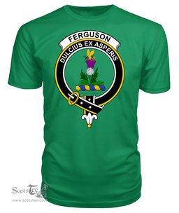 ScotsTee Shop Scottish Fergusson Clan Tartan Scottish Clans Crest T Shirt
