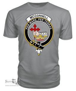 ScotsTee Shop Scottish McConnell Clan Tartan Scottish Clans Crest T Shirt