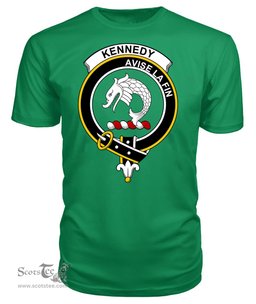 ScotsTee Shop Scottish Kennedy Clan Tartan Scottish Clans Crest T Shirt