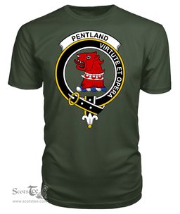 ScotsTee Shop Scottish Pentland Clan Tartan Scottish Clans Crest T Shirt