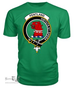ScotsTee Shop Scottish Pentland Clan Tartan Scottish Clans Crest T Shirt