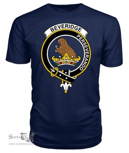 ScotsTee Shop Scottish Beveridge (Beveridge-Duncan) Clan Tartan Scottish Clans Crest T Shirt