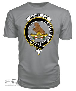 ScotsTee Shop Scottish Beveridge (Beveridge-Duncan) Clan Tartan Scottish Clans Crest T Shirt