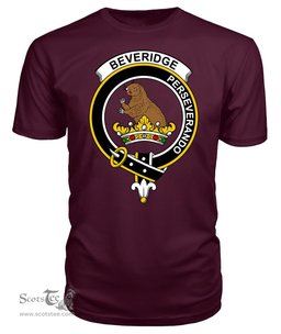 ScotsTee Shop Scottish Beveridge (Beveridge-Duncan) Clan Tartan Scottish Clans Crest T Shirt