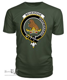 ScotsTee Shop Scottish Beveridge (Beveridge-Duncan) Clan Tartan Scottish Clans Crest T Shirt