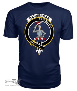 ScotsTee Shop Scottish Bannerman Clan Tartan Scottish Clans Crest T Shirt