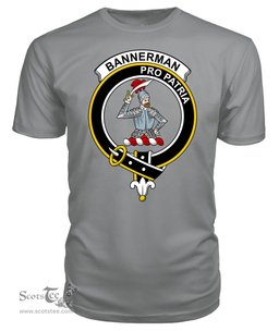 ScotsTee Shop Scottish Bannerman Clan Tartan Scottish Clans Crest T Shirt