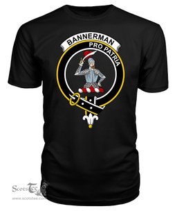 ScotsTee Shop Scottish Bannerman Clan Tartan Scottish Clans Crest T Shirt