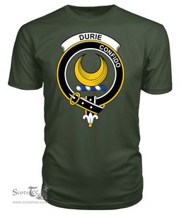 ScotsTee Shop Scottish Durie Clan Tartan Scottish Clans Crest T Shirt
