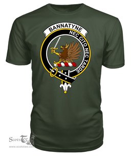 ScotsTee Shop Scottish Bannatyne Clan Tartan Scottish Clans Crest T Shirt