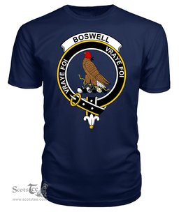 ScotsTee Shop Scottish Boswell Clan Tartan Scottish Clans Crest T Shirt