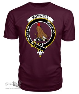 ScotsTee Shop Scottish Boswell Clan Tartan Scottish Clans Crest T Shirt