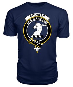 ScotsTee Shop Scottish Colville Clan Tartan Scottish Clans Crest T Shirt