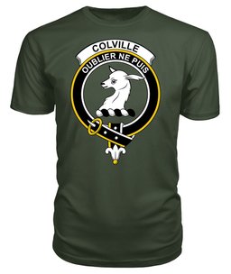 ScotsTee Shop Scottish Colville Clan Tartan Scottish Clans Crest T Shirt
