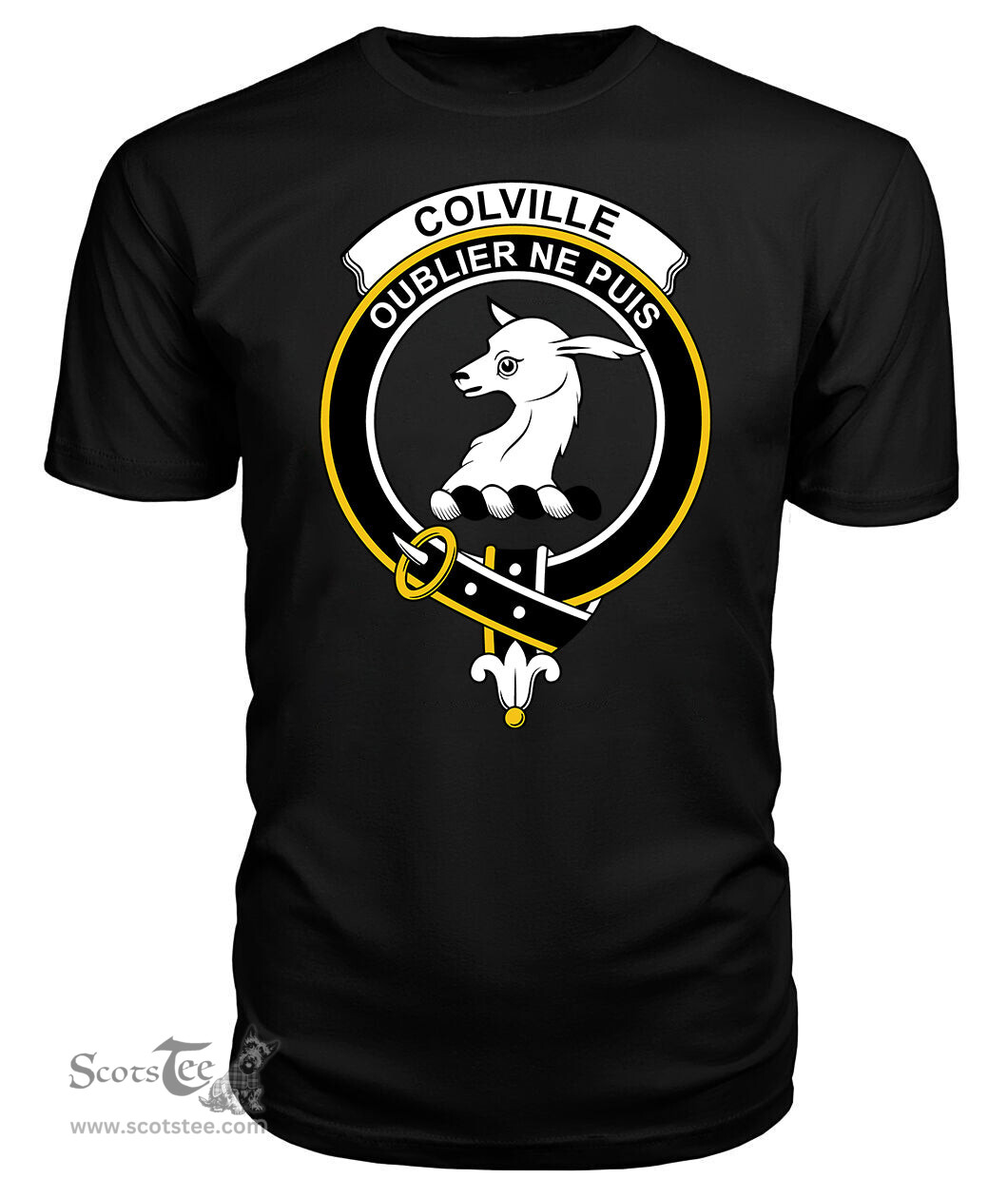 ScotsTee Shop Scottish Colville Clan Tartan Scottish Clans Crest T Shirt