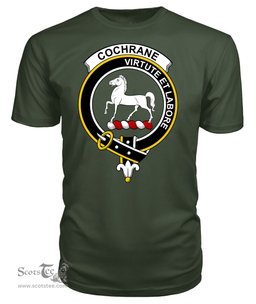 ScotsTee Shop Scottish Cochrane Clan Tartan Scottish Clans Crest T Shirt