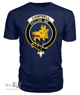ScotsTee Shop Scottish Campbell of Breadalbane Clan Tartan Scottish Clans Crest T Shirt