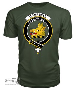 ScotsTee Shop Scottish Campbell of Breadalbane Clan Tartan Scottish Clans Crest T Shirt