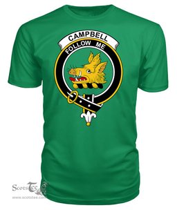 ScotsTee Shop Scottish Campbell of Breadalbane Clan Tartan Scottish Clans Crest T Shirt