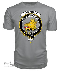 ScotsTee Shop Scottish Campbell Clan Tartan Scottish Clans Crest T Shirt