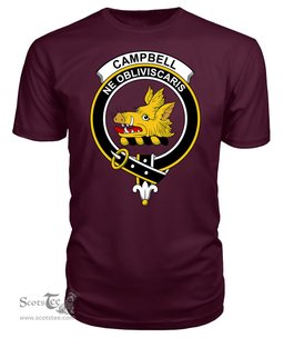 ScotsTee Shop Scottish Campbell Clan Tartan Scottish Clans Crest T Shirt