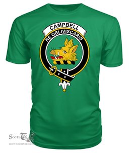 ScotsTee Shop Scottish Campbell Clan Tartan Scottish Clans Crest T Shirt