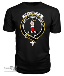 ScotsTee Shop Scottish Dennistoun Clan Tartan Scottish Clans Crest T Shirt
