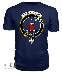 ScotsTee Shop Scottish Colquhoun Clan Tartan Scottish Clans Crest T Shirt